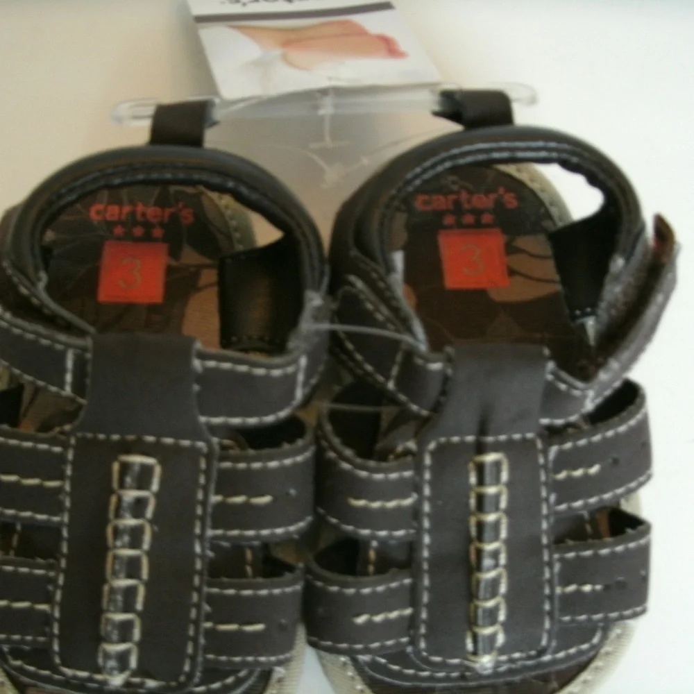 Carter's Boys Sandals Brown Fisherman Size 3 6-9 Months Infant Baby New